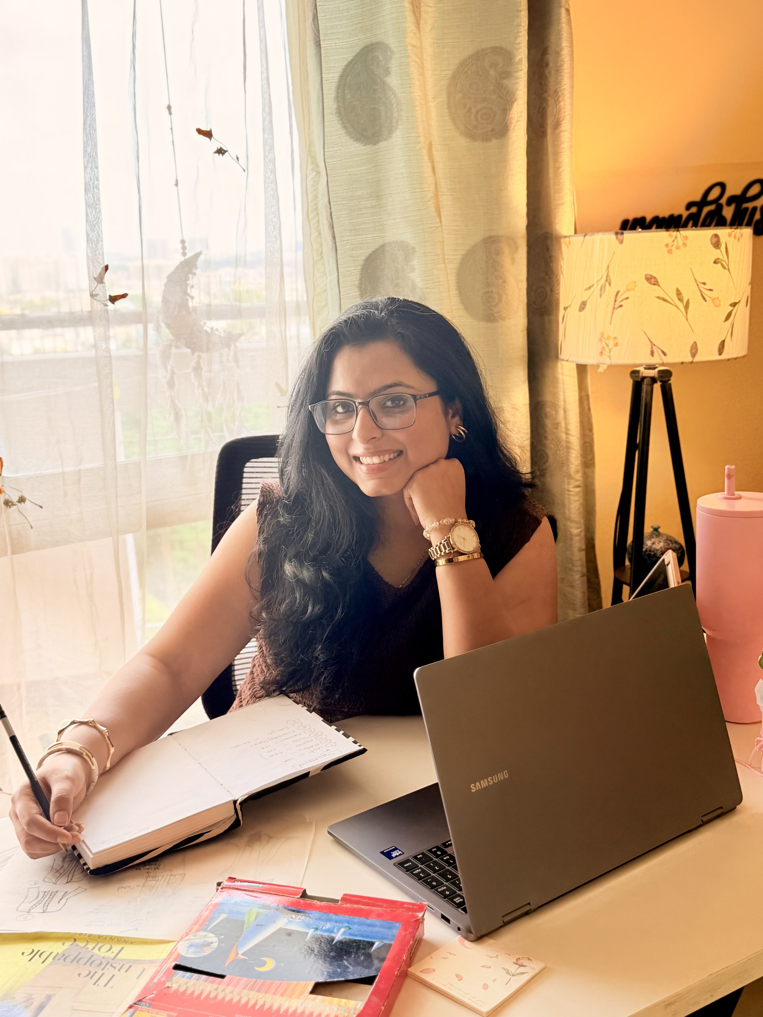Portrait of Aayushi Jalan, freelance fashion designer